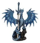 Ruth Thompson Blue Sea Blade Dragon Statue With Letter Opener Dagger Sword Decor