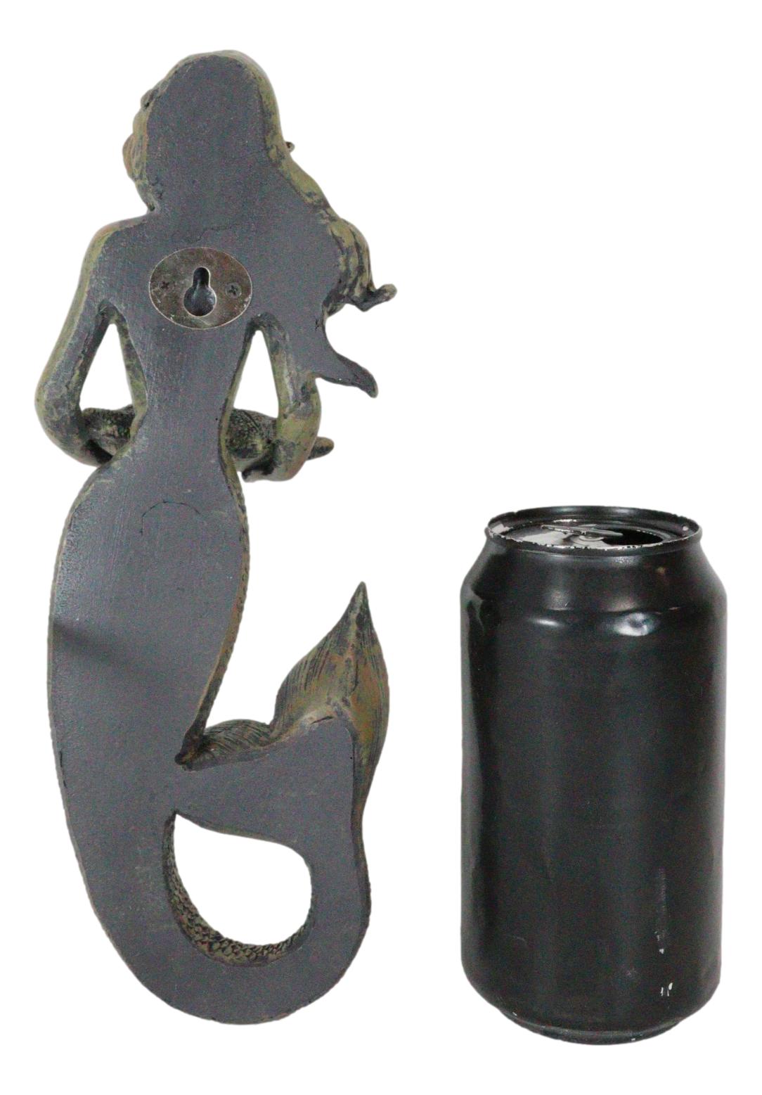Rustic Rust Bronze Finish Nautical Ocean Mermaid With Shell Candle Wall Sconce