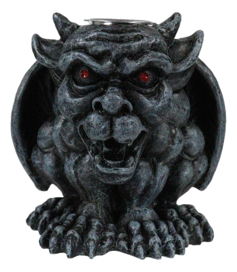 Crouching Gothic Horned Devil Chimera Gargoyle Backflow Incense Cone Burner