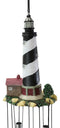 Cape Hatteras Black White Spiral Bands Lighthouse Garden Patio Wind Chime Mobile