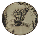 Pack Of 2 Rustic Western Patriotic Swooping Bald Eagle Round Dinner Plates 10"D