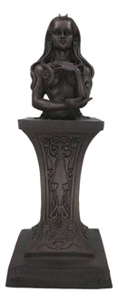 Divine Wiccan Feminine Crescent Crowned Celestial Moon Goddess Herm Sculpture