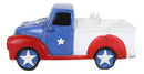 Patriotic American Flag Rustic Vintage Pickup Truck Cigarette Ashtray Figurine