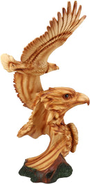 Ebros Large Wings Of Liberty American Bald Eagle Head Bust Statue (Faux Wood)