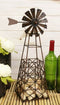 Ebros 18.5"H Rustic Farm Agricultural Windmill Wine Stopper Cork Holder Accent