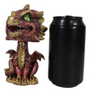 Set of 4 Whimsical Wyrmling Baby Dragons Sitting Naughty Bobblehead Figurines