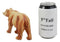 Roaming Woodland Grizzly Bear Figurine 6"L Faux Wood Resin North American Bear