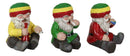 Whimsical Party All Day All Night Smoking Hippie Rasta Gnomes Figurines Set Of 3