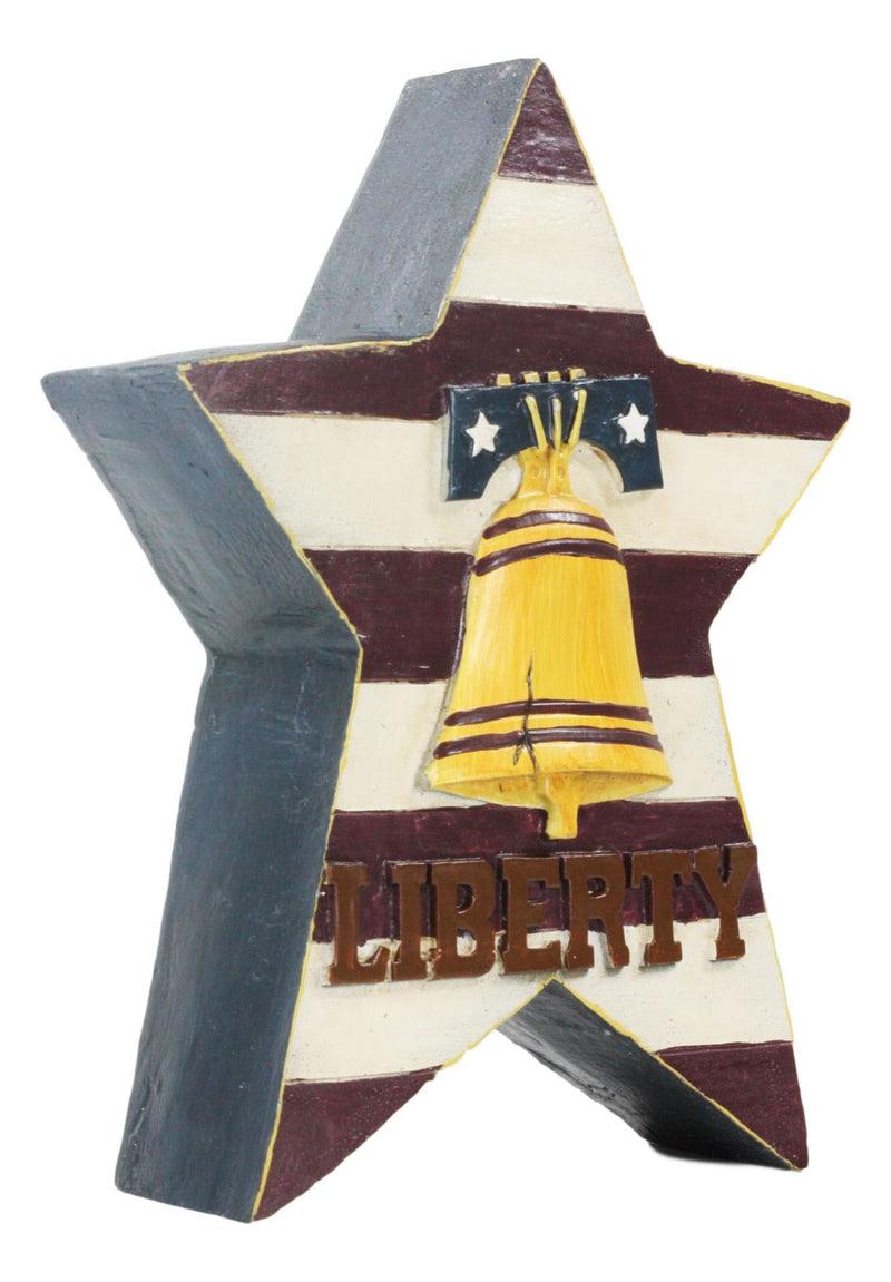 Ebros Pack of 2 USA Bald Eagle And Liberty Bell Proud American Stars Desktop Plaque