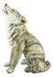 Tribal Pack Alpha Leader Akela Howling Gray Wolf Statue 14"H Spirit Wolves