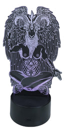 Ebros Sabbatical Goat Baphomet Acrylic Panel Colorful LED Night Light