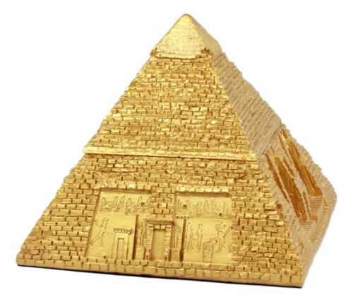 Egyptian Tomb Golden Pyramid Of Deities Gods Jewelry Ornament Box Figurine