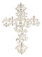 Rustic Vintage Southwestern Tuscan Fleur De Lis Filigree Scroll Art Wall Cross