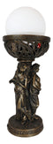 Triple Goddess Maiden Mother Crone Triune Oracle Sculptural Globe Table Lamp