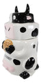 Ebros Rustic Farmhouse Holstein Moo Cow Ceramic Cookie Jar Milk Cows Decor Figurine