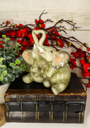 Loving Hugs Elephant Couple Figurine With Heart Shaped Trunks Anniversary Decor