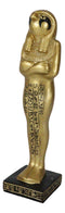 Egyptian Golden God Horus King Tut Sarcophagus Mummy With Hieroglyphs Figurine