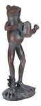 Standing Green Thumb Garden Frog Holding Watering Can Whimsical Decor Statue