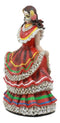 Day Of The Dead Traditional Red Gown Sugar Skull Dancer Statue Vivas Calacas