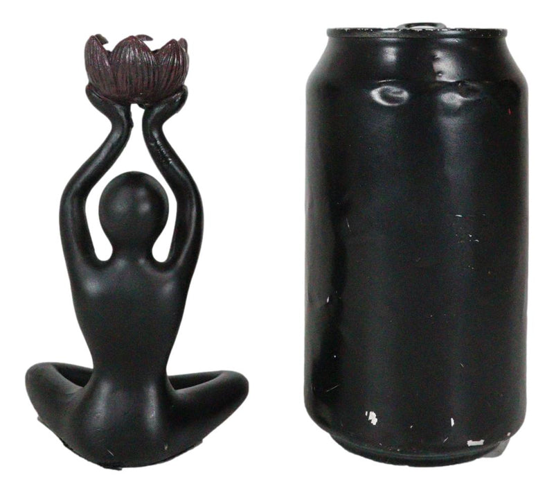 Black Yoga Meditation Avatar With 7 Chakra Zone Colors Backflow Incense Burner