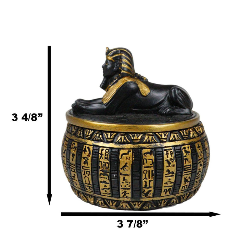 Ebros Egyptian Guardian Androsphinx Jewelry Box Statue Classical Egypt Monument Sphinx