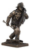 Fireman In Rescue With Shovel And Hose Pipe Statue 7"H Fire Fighter Hero Decor