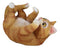 Tipsy Thirsty Feline Drinking Orange Tabby Kitty Cat Wine Bottle Holder Figurine