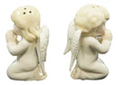 Ebros Nostalgic Praying Boy And Girl Angels Magnetic Ceramic Salt Pepper Shakers Set