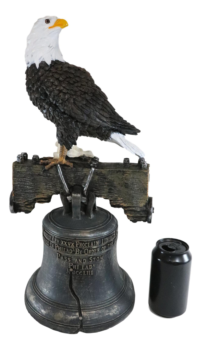 Ebros Independence Day American Patriotic Glory Bald Eagle Liberty Bell Statue