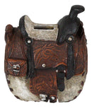 Set Of 2 Rustic Western Cowboy Horse Saddle Money Coin Savings Piggy Banks