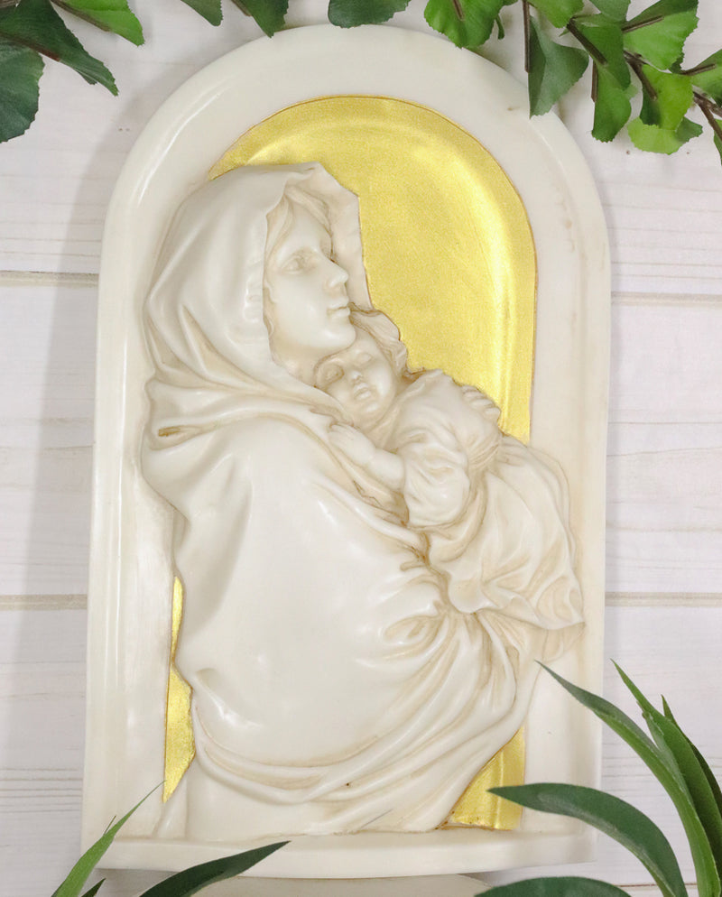 Ebros Madonna & Child Wall Plaque  Nativity Mary & Baby Jesus Christ Catholic