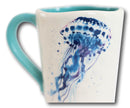 Nautical Marine Blue And White Jellyfish Ceramic Drinking Coffee Mug Pack Of 2