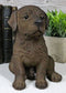 Realistic Lifelike Chocolate Labrador Figurine 6.75"H Labrador Retriever Puppy