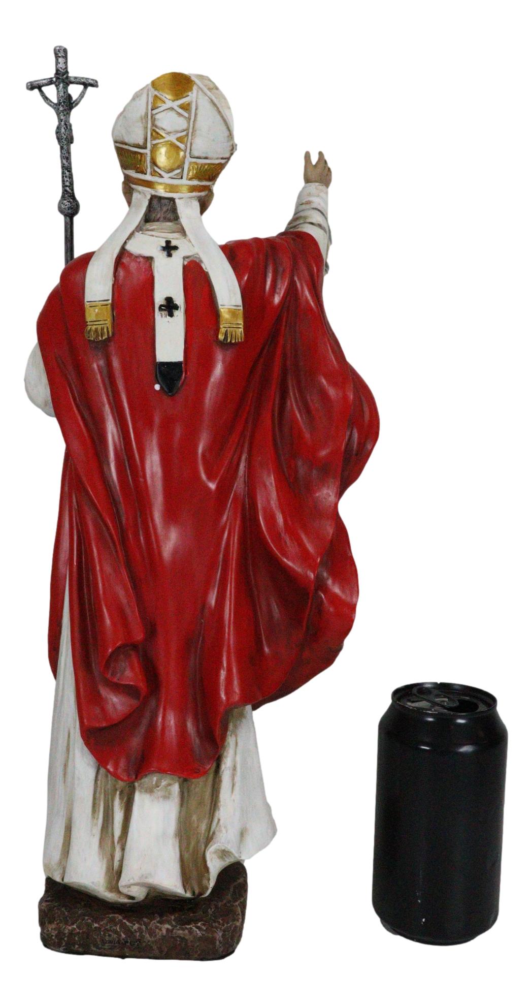 Ebros Large Venerable Pope John Paul II Holding The Cross of Christ Statue