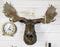 Ebros North American Bull Moose Wall Decor 24"Wide Wall Mount Plaque Sculpture