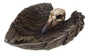 Ebros Edgar Poe Gothic Winged Raven Skull Jewelry Coin Dish Ashtray Figurine