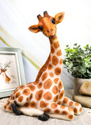 Ebros Gift 10" Tall Sitting Safari Adorable Giraffe Decorative Figurine Wild Life Animal Giraffes Collectible