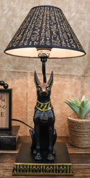 Black Gold Egyptian God Of Afterlife Death And Mummies Anubis Table Lamp Statue
