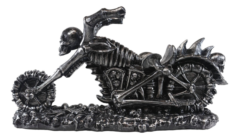 Ebros Hell Ghost Rider Skull Chopper Motorbike Wine Holder Figurine 15.25" L