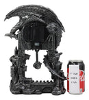 Large Gothic Smaug Dragon Overlord Guarding Castle Pendulum Table Clock Statue