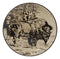 Ebros Grassland Plains Bison Buffalo Round Salad Or Dessert Plate Set of 2 8.5"D