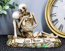 Love Never Dies Day Of The Dead Skeleton Couple Kissing By The Graveyard Statue