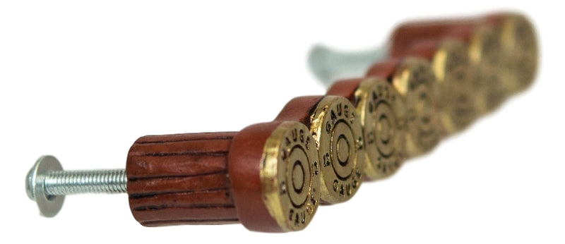 Ebros Western Shotgun Shell Casing Drawer Cabinet Pull Knobs Hardware Pack of 4
