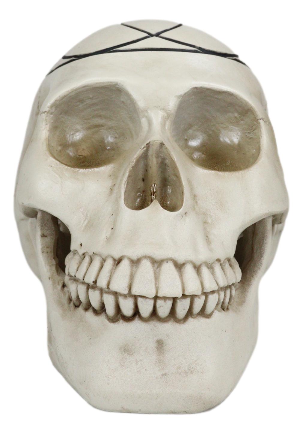 Gothic Sacred Geometry Seed Of Life Earth Creation Cosmic Energy Skull Figurine