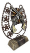 Ebros Cast Iron Cowboy Horseshoe Western Stars Dual Revolver Pistols Bullets Figurine