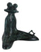 Ebros Verdi Aluminum Meditating Yoga Frog Garden Statue 11.5"H Inner Peace
