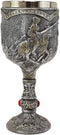 Medieval Royal Charging Horse Knight Chivalry Wine Drink Goblet Chalice 5oz