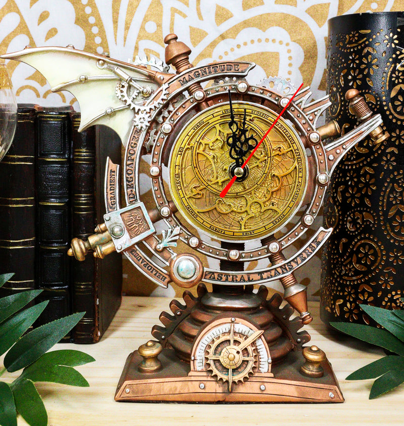 Ebros Steampunk Celestial Intergalactic Stormgrave Chronometer Decorative Table Clock
