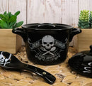 Macabre Dead Hungry Skull Bone Appetit Fine Bone China Bowl With Spoon And Lid