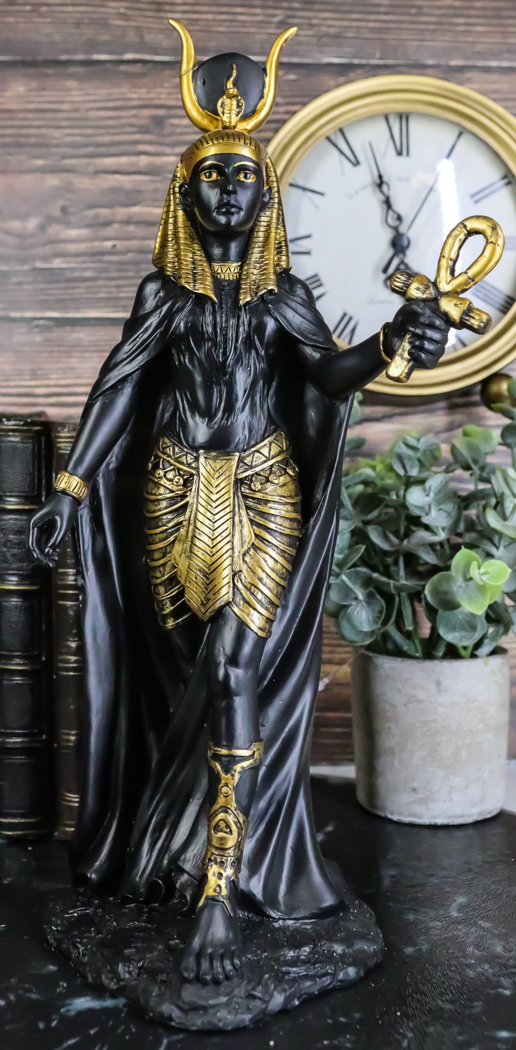 Ebros Egyptian Goddess Hathor Statue 11"H Deity Of Motherhood Joy Love Feminism - Ebros Gift